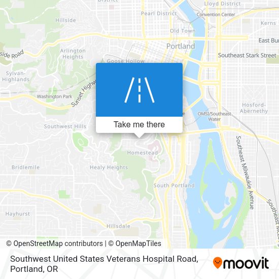 Mapa de Southwest United States Veterans Hospital Road