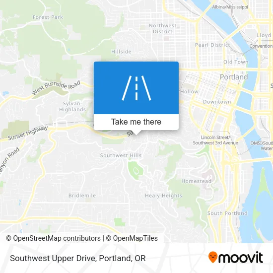 Southwest Upper Drive map