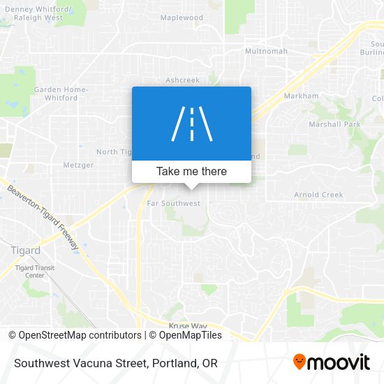 Mapa de Southwest Vacuna Street