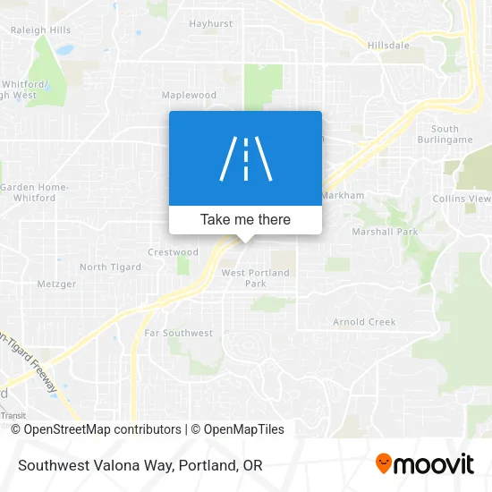 Southwest Valona Way map