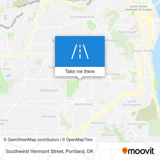 Southwest Vermont Street map