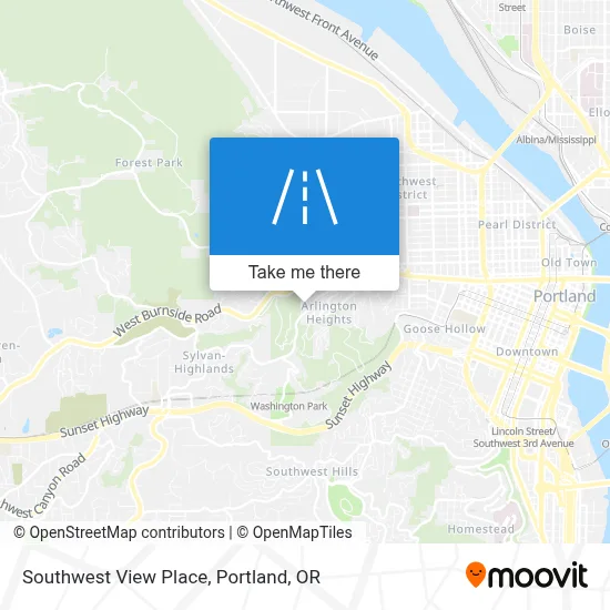 Southwest View Place map