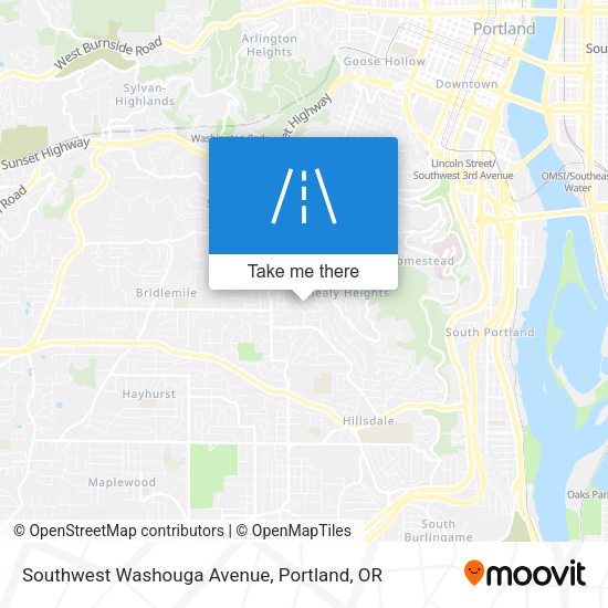 Southwest Washouga Avenue map