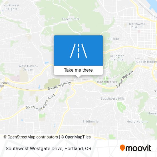 Southwest Westgate Drive map
