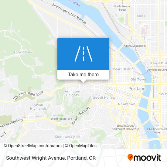 Southwest Wright Avenue map