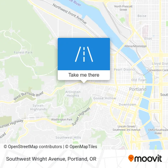 Mapa de Southwest Wright Avenue
