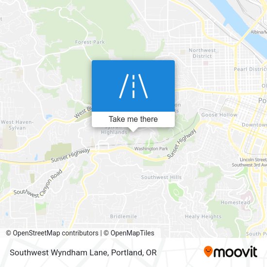 Southwest Wyndham Lane map