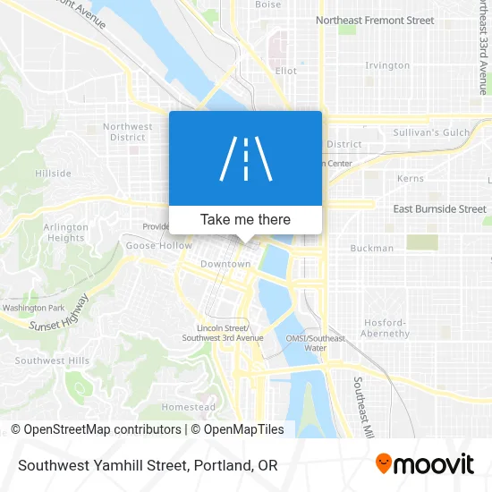 Southwest Yamhill Street map