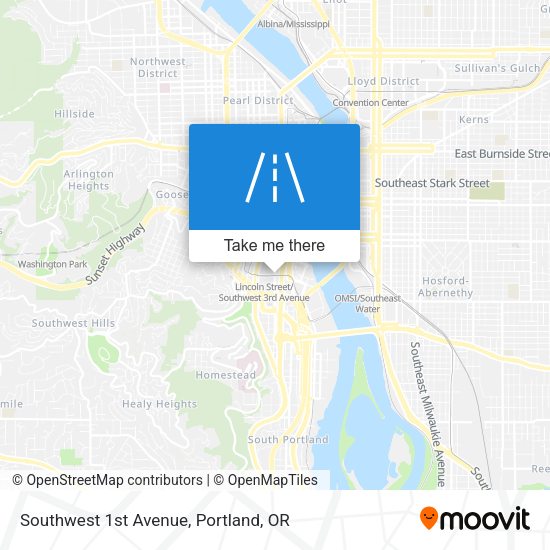 Mapa de Southwest 1st Avenue