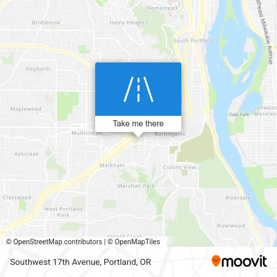 Southwest 17th Avenue map