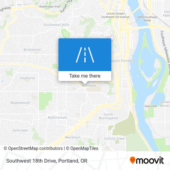 Southwest 18th Drive map