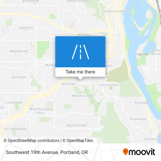 Southwest 19th Avenue map