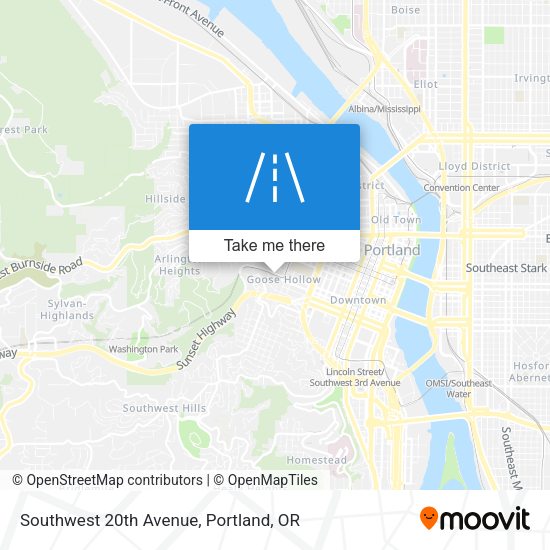 Mapa de Southwest 20th Avenue