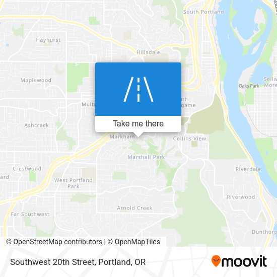 Southwest 20th Street map