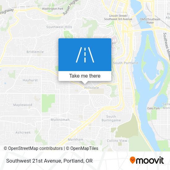 Mapa de Southwest 21st Avenue