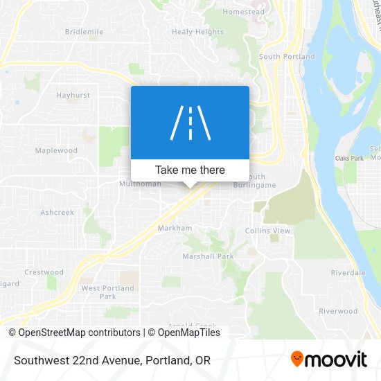 Southwest 22nd Avenue map