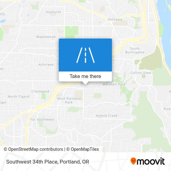 Southwest 34th Place map