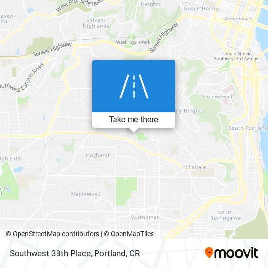 Southwest 38th Place map