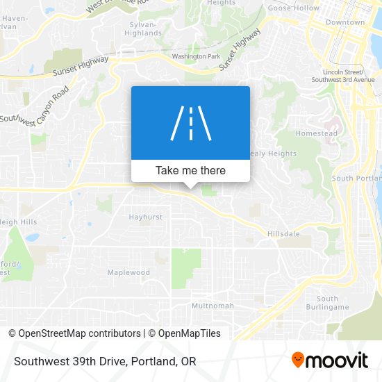 Southwest 39th Drive map