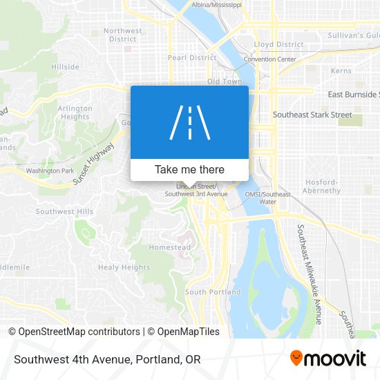 Southwest 4th Avenue map