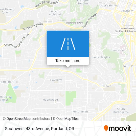 Mapa de Southwest 43rd Avenue