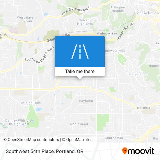 Southwest 54th Place map