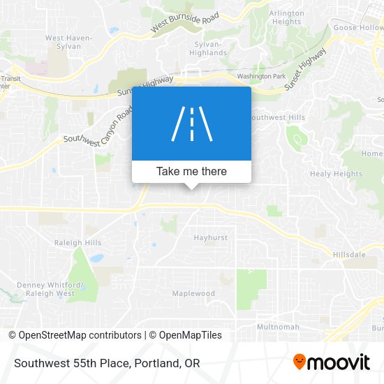 Southwest 55th Place map