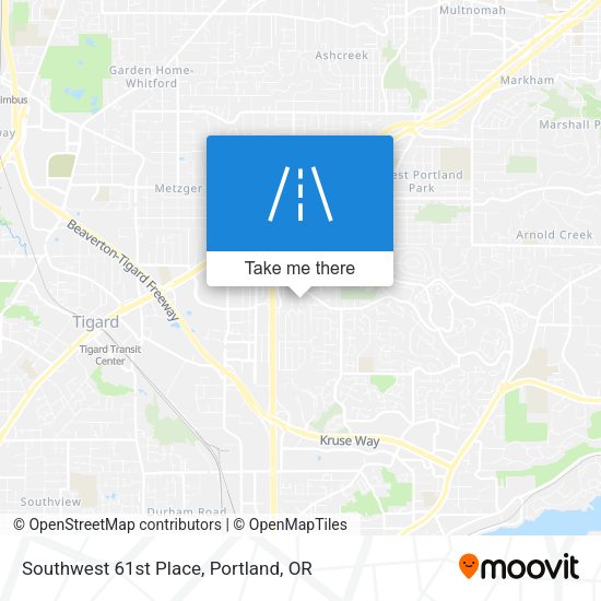 Southwest 61st Place map