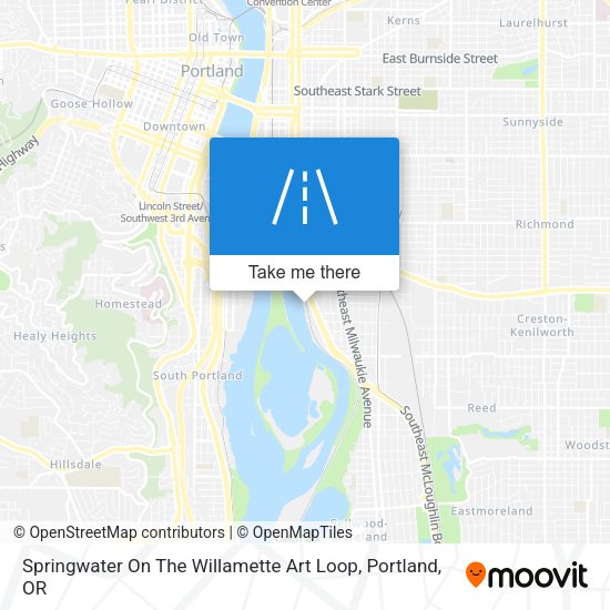 Mapa de Springwater On The Willamette Art Loop