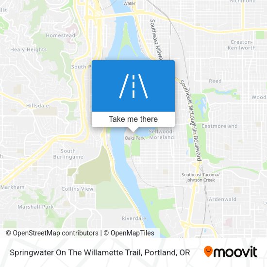 Springwater On The Willamette Trail map