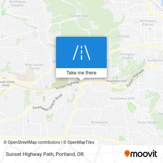 Sunset Highway Path map