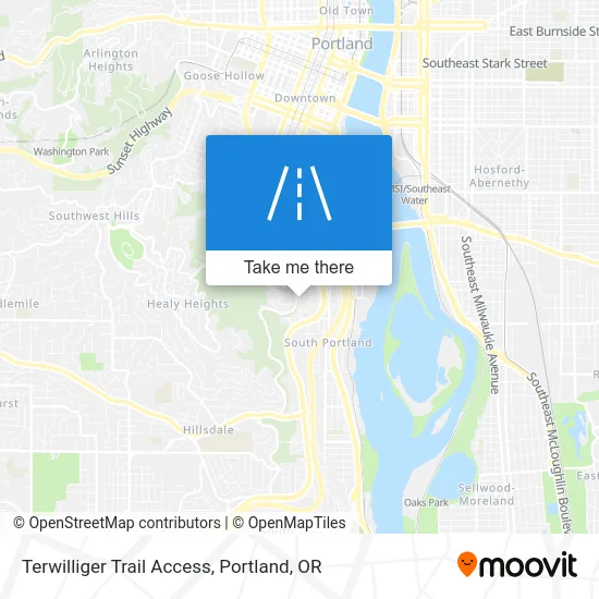 Terwilliger Trail Access map
