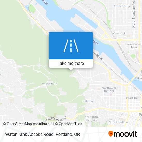 Water Tank Access Road map