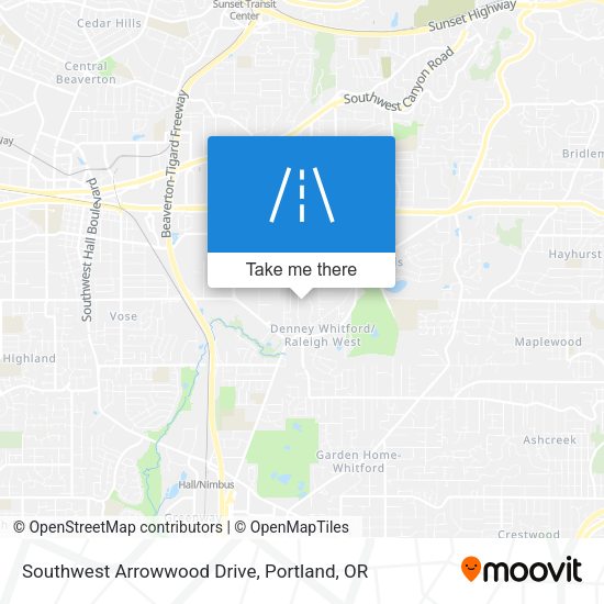 Mapa de Southwest Arrowwood Drive