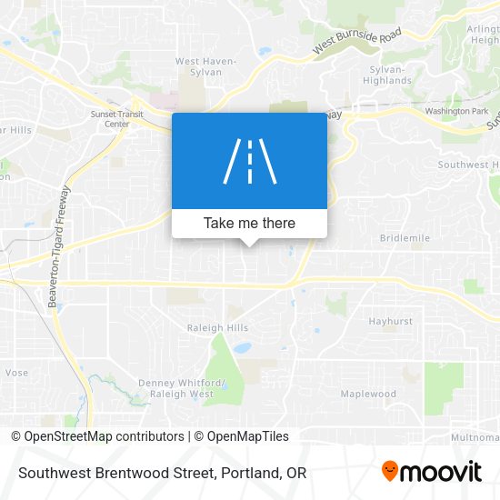 Southwest Brentwood Street map