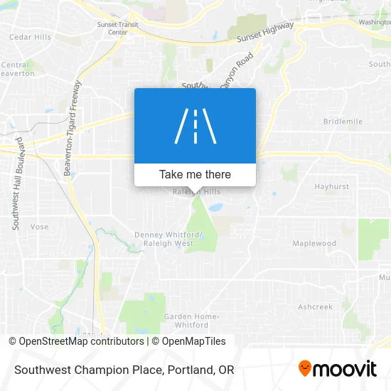 Southwest Champion Place map
