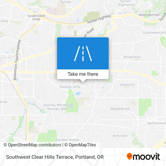 Mapa de Southwest Clear Hills Terrace