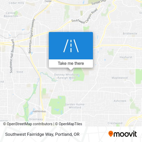 Southwest Fairridge Way map