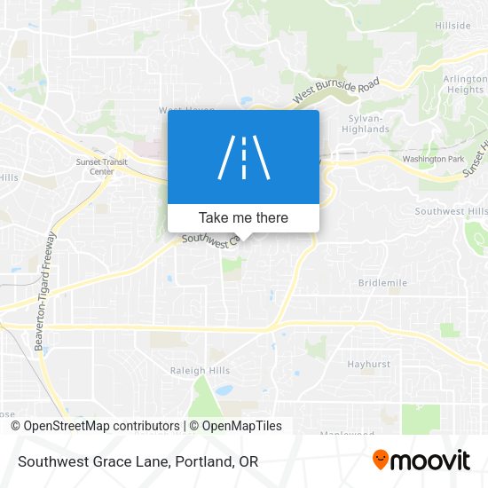 Southwest Grace Lane map