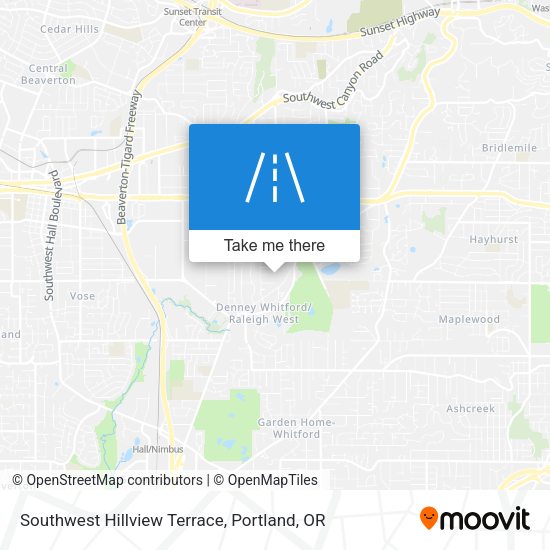 Southwest Hillview Terrace map