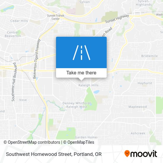 Mapa de Southwest Homewood Street