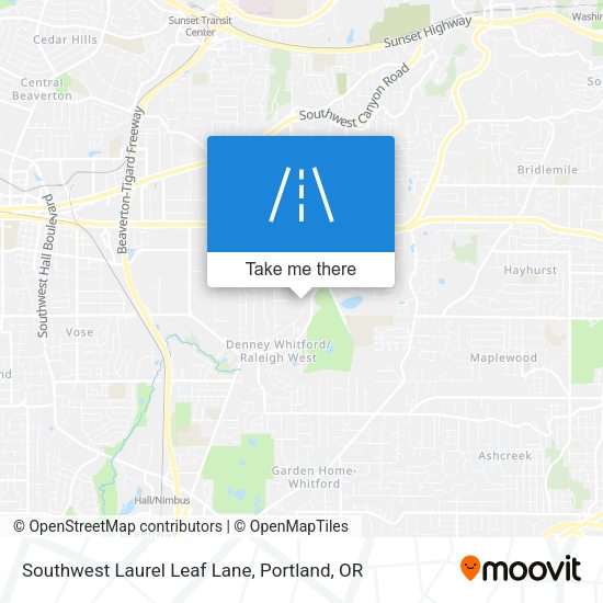 Southwest Laurel Leaf Lane map