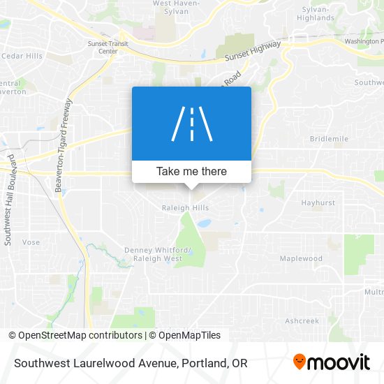 Southwest Laurelwood Avenue map