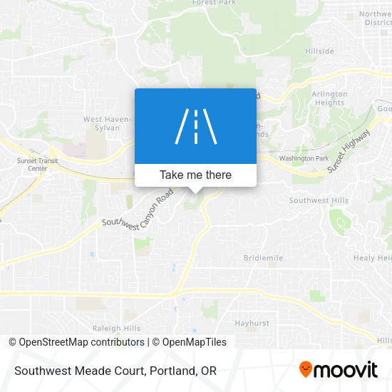 Southwest Meade Court map