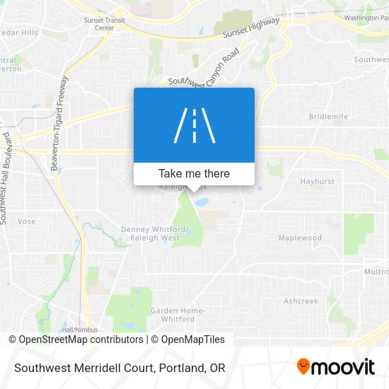Southwest Merridell Court map
