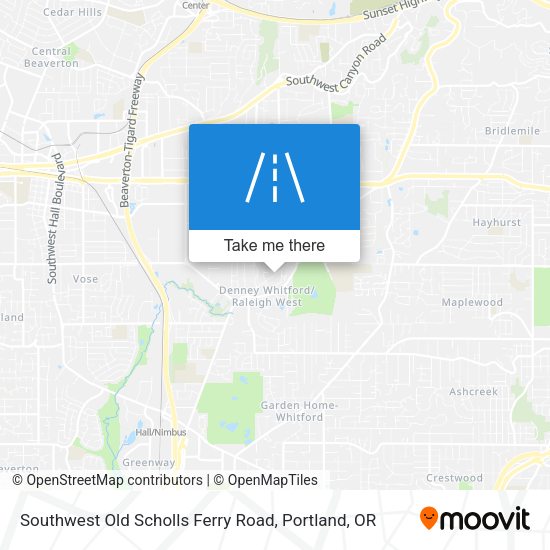 Mapa de Southwest Old Scholls Ferry Road