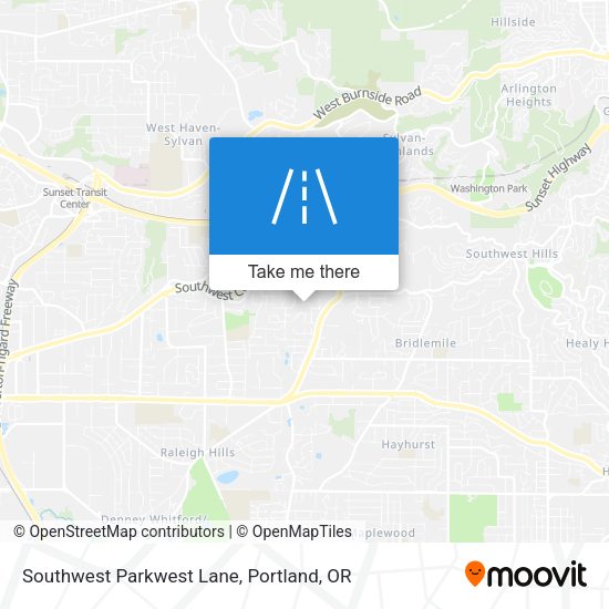 Southwest Parkwest Lane map