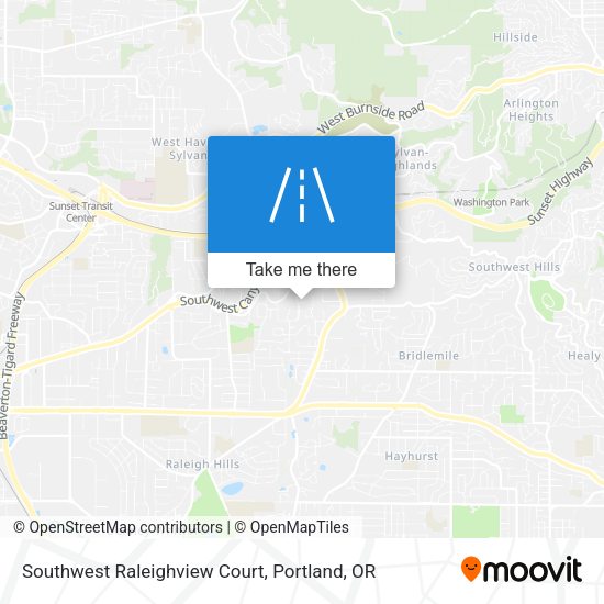 Mapa de Southwest Raleighview Court