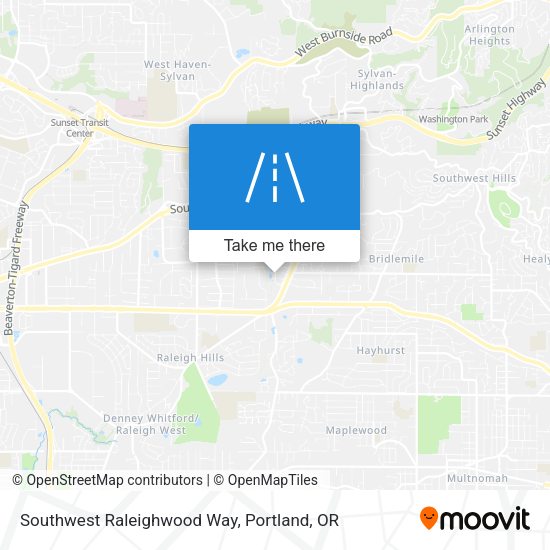Southwest Raleighwood Way map