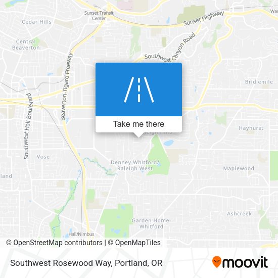 Mapa de Southwest Rosewood Way